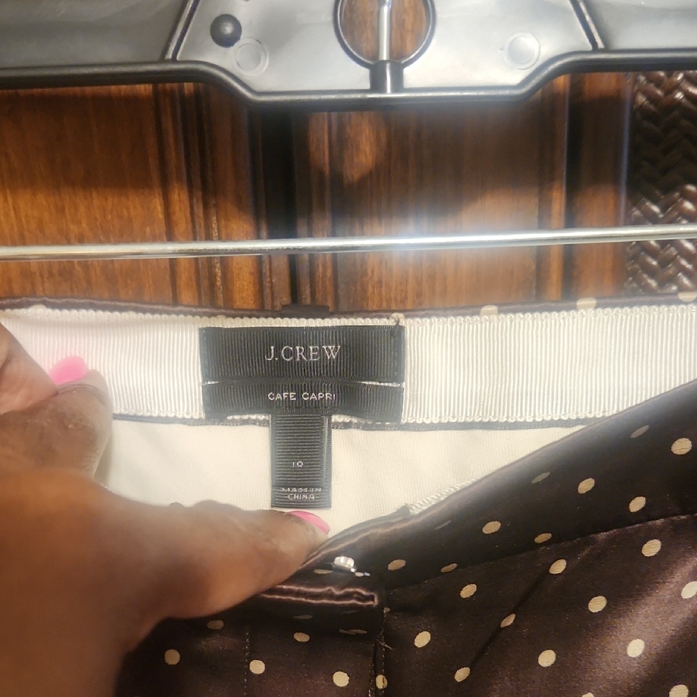 J. Crew Brown Polka Dot Women's Dress Pants - Picture 2 of 4